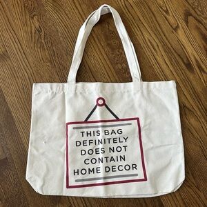 Decocrated canvas tote bag NEW